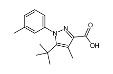 5-tert-butyl-4-methyl-1-(m-tolyl)pyrazole-3-carboxylic acid Structure