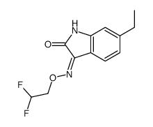 3-(2,2-difluoroethoxyamino)-6-ethylindol-2-one结构式