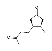 (3R,4S)-3-methyl-4-(3-oxobutyl)cyclopentanone结构式