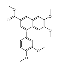 methyl-6,7-dimethoxy-4-(3,4-dimethoxyphenyl)naphthalene-2-carboxylate结构式