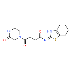 4-oxo-4-(3-oxopiperazin-1-yl)-N-[(2E)-4,5,6,7-tetrahydro-1,3-benzothiazol-2(3H)-ylidene]butanamide Structure