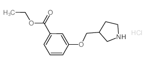 Ethyl 3-(3-pyrrolidinylmethoxy)benzoate hydrochloride结构式