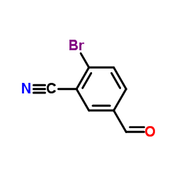 2-溴-5-甲酰基苯甲腈结构式