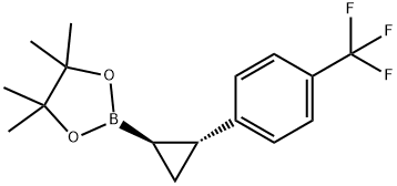 4,4,5,5-Tetramethyl-2-((1R,2R)-2-(4-(trifluorometh yl)phenyl)cyclopropyl)-1,3,2-dioxaborolane... Structure