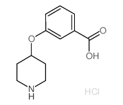 3-(4-piperidinyloxy)benzoic acid(SALTDATA: HCl) Structure