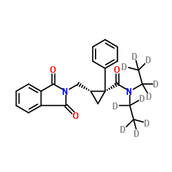 (1R,2S)-2-[(1,3-Dihydro-1,3-dioxo-2H-isoindol-2-yl)methyl]-N,N-diethyl-1-phenylcyclopropanecarboxamide-d10 Structure