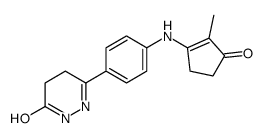 3-[4-[(2-methyl-3-oxocyclopenten-1-yl)amino]phenyl]-4,5-dihydro-1H-pyridazin-6-one结构式