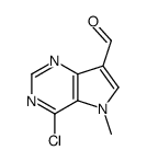 4-chloro-5-methylpyrrolo[3,2-d]pyrimidine-7-carbaldehyde Structure