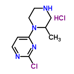 2-Chloro-4-(2-methyl-1-piperazinyl)pyrimidine hydrochloride (1:1)结构式