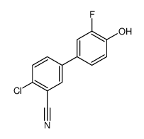 2-chloro-5-(3-fluoro-4-hydroxyphenyl)benzonitrile结构式