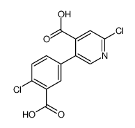 5-(3-carboxy-4-chlorophenyl)-2-chloropyridine-4-carboxylic acid Structure