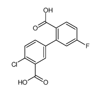 5-(2-carboxy-5-fluorophenyl)-2-chlorobenzoic acid结构式