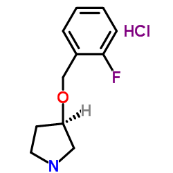 (3R)-3-[(2-Fluorobenzyl)oxy]pyrrolidine hydrochloride (1:1)结构式