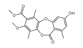 hydroxy-3-methoxy-8-trimethyl-1,6,9-oxo-11-11H-dibenzo[b,e]dioxepinne[1,4]carboxylate-7 de methyle Structure