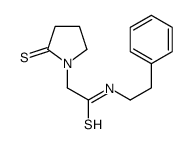 N-(2-phenylethyl)-2-(2-sulfanylidenepyrrolidin-1-yl)ethanethioamide结构式