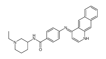 4-(benzo[g]quinolin-4-ylamino)-N-(1-ethylpiperidin-3-yl)benzamide结构式