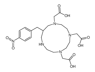 12(4-nitrobenzyl)-1,4,7,10-tetraazacyclotridecane-1,4,7-triacetic acid结构式