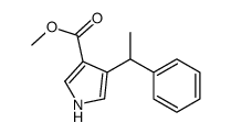 4-(1-苯基-乙基)-1H-吡咯-3-羧酸甲酯结构式