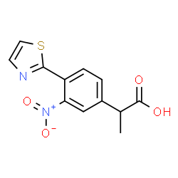 α-Methyl-3-nitro-4-(2-thiazolyl)benzeneacetic acid Structure