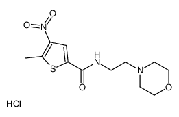 5-methyl-N-(2-morpholin-4-ylethyl)-4-nitrothiophene-2-carboxamide,hydrochloride结构式