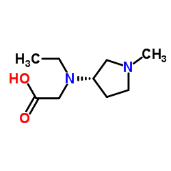 N-Ethyl-N-[(3S)-1-methyl-3-pyrrolidinyl]glycine结构式