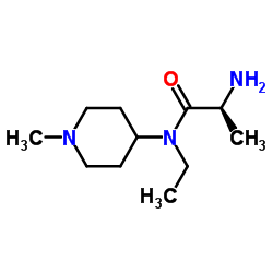 N-Ethyl-N-(1-methyl-4-piperidinyl)-L-alaninamide结构式