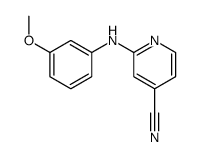 2-[(3-methoxyphenyl)amino]isonicotinonitrile结构式