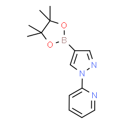 2-(4-(4,4,5,5-四甲基-1,3,2-二氧硼杂环戊烷-2-基)-1H-吡唑-1-基)吡啶结构式