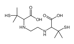 2-[2-[(1-carboxy-2-methyl-2-sulfanylpropyl)amino]ethylamino]-3-methyl-3-sulfanylbutanoic acid Structure