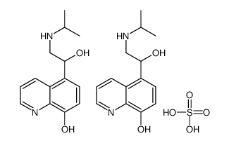 5-[1-hydroxy-2-(propan-2-ylamino)ethyl]quinolin-8-ol,sulfuric acid结构式