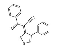 (Z)-3-oxo-3-phenyl-2-(4-phenyl-3H-1,2-dithiol-3-ylidene)propanenitrile Structure