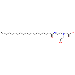 N-(2-hydroxyethyl)-N-[2-[(1-oxooctadecyl)amino]ethyl]glycine Structure