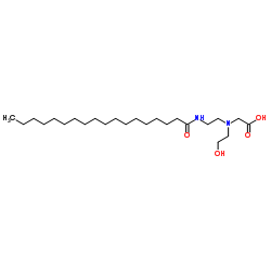 N-(2-hydroxyethyl)-N-[2-[(1-oxooctadecyl)amino]ethyl]glycine structure