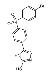 5-p-(p-bromophenylsulphonyl)phenyl-3-mercapto-1,2,4-triazole结构式