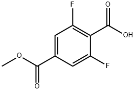 2,6-二氟-4-(甲氧羰基)苯甲酸结构式