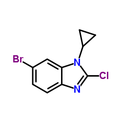 6-溴-2-氯-1-环丙基-1H-苯并[d]咪唑结构式