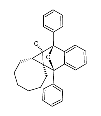 (6aS,6bS,7S,12R,12aR)-6b-chloro-7,12-diphenyl-1,2,3,4,5,6,6a,6b,7,12-decahydro-7,12-epoxycycloocta[1,3]cyclopropa[1,2-b]naphthalene结构式