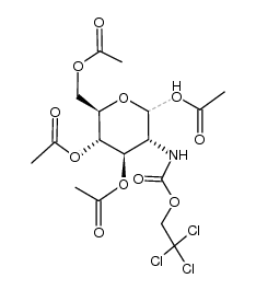 1,3,4,6-tetra-O-acetyl-2-deoxy-2-[(2,2,2-trichloroethoxy)carbonylamino]-(α,β)-D-glucopyranoside Structure