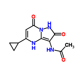 N-(5-Cyclopropyl-2,7-dioxo-1,2,4,7-tetrahydropyrazolo[1,5-a]pyrimidin-3-yl)acetamide Structure