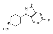6-fluoro-3-(piperidin-4-yl)-1H-indazole hydrochloride structure