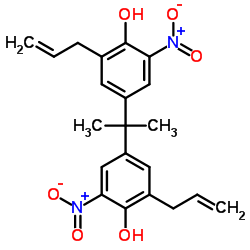 4,4'-Propane-2,2-diylbis(2-allyl-6-nitrophenol) Structure