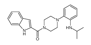 1H-indol-2-yl-[4-[2-(propan-2-ylamino)phenyl]piperazin-1-yl]methanone结构式