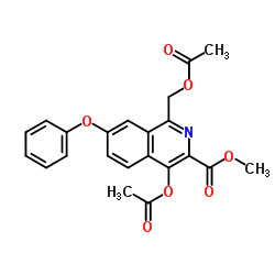 Methyl 4-acetoxy-1-(acetoxymethyl)-7-phenoxy-3-isoquinolinecarboxylate Structure