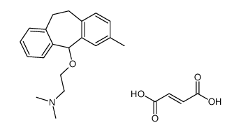 dimethyl-[2-[(2-methyl-6,11-dihydro-5H-dibenzo[1,2-e:1',2'-f][7]annulen-11-yl)oxy]ethyl]azanium,(Z)-4-hydroxy-4-oxobut-2-enoate结构式
