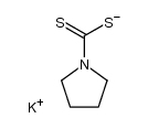 pyrrolidinodithiocarboxylic acid, potassium salt Structure