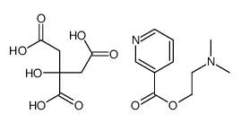 dimethyl[2-(3-pyridiniocarbonyloxy)ethyl]ammonium hydrogen citrate structure