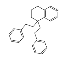 5,5-bis(phenethyl)-5,6,7,8-tetrahydroisoquinoline结构式