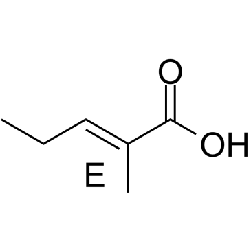 (2E)-2-Methyl-2-pentenoic acid structure