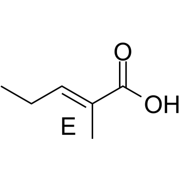 (2E)-2-Methyl-2-pentenoic acid Structure