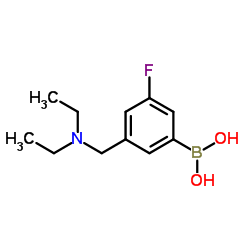 {3-[(Diethylamino)methyl]-5-fluorophenyl}boronic acid Structure